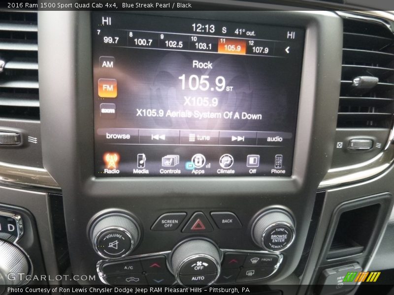 Blue Streak Pearl / Black 2016 Ram 1500 Sport Quad Cab 4x4