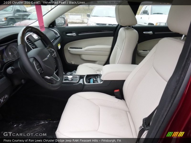 Velvet Red Pearl / Black/Linen 2016 Chrysler 300 C AWD