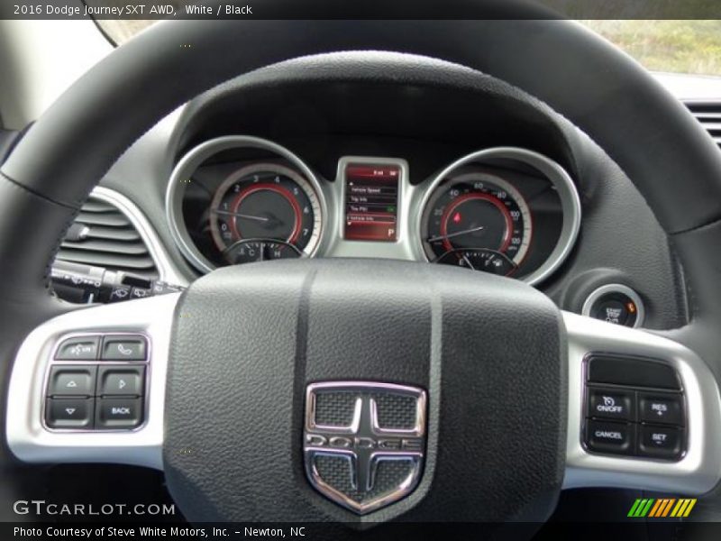 White / Black 2016 Dodge Journey SXT AWD