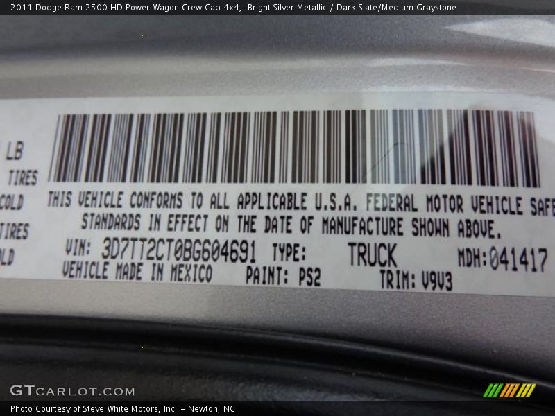 Bright Silver Metallic / Dark Slate/Medium Graystone 2011 Dodge Ram 2500 HD Power Wagon Crew Cab 4x4