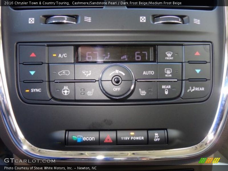 Cashmere/Sandstone Pearl / Dark Frost Beige/Medium Frost Beige 2016 Chrysler Town & Country Touring