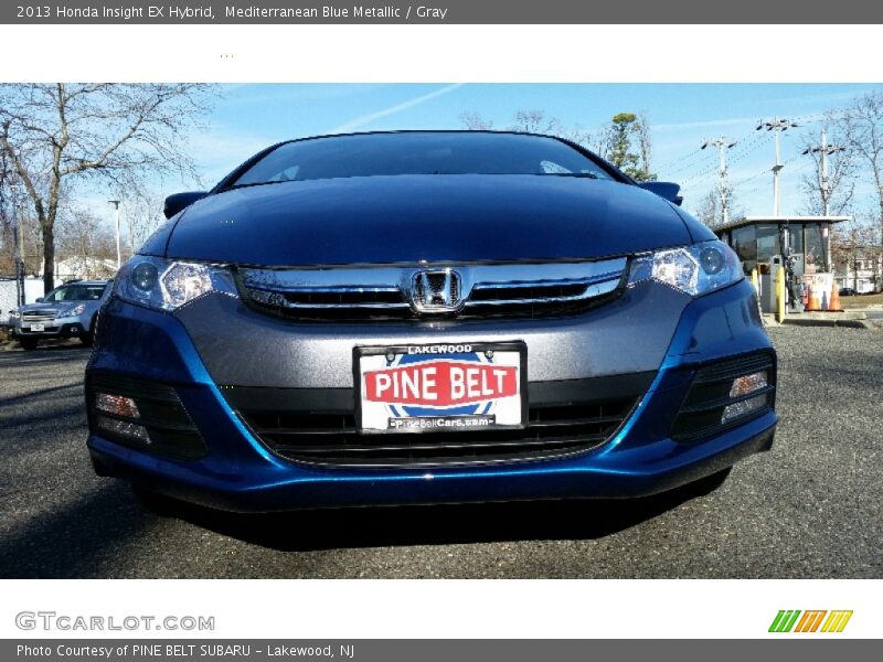 Mediterranean Blue Metallic / Gray 2013 Honda Insight EX Hybrid