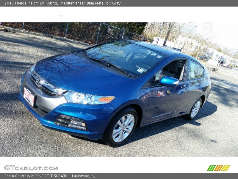 Mediterranean Blue Metallic / Gray 2013 Honda Insight EX Hybrid