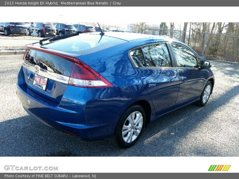 Mediterranean Blue Metallic / Gray 2013 Honda Insight EX Hybrid