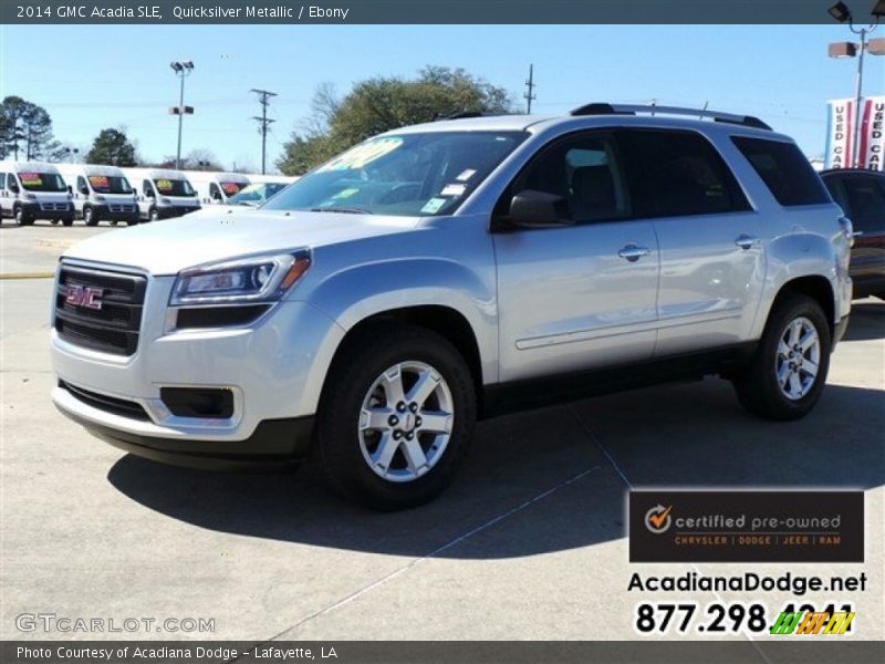 Quicksilver Metallic / Ebony 2014 GMC Acadia SLE