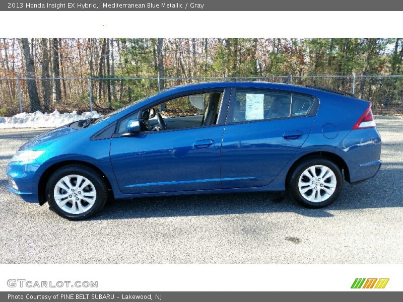Mediterranean Blue Metallic / Gray 2013 Honda Insight EX Hybrid