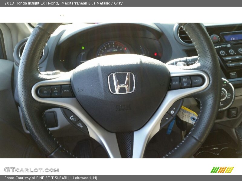 Mediterranean Blue Metallic / Gray 2013 Honda Insight EX Hybrid