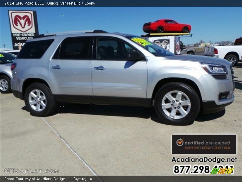 Quicksilver Metallic / Ebony 2014 GMC Acadia SLE