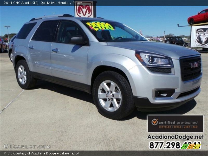 Quicksilver Metallic / Ebony 2014 GMC Acadia SLE
