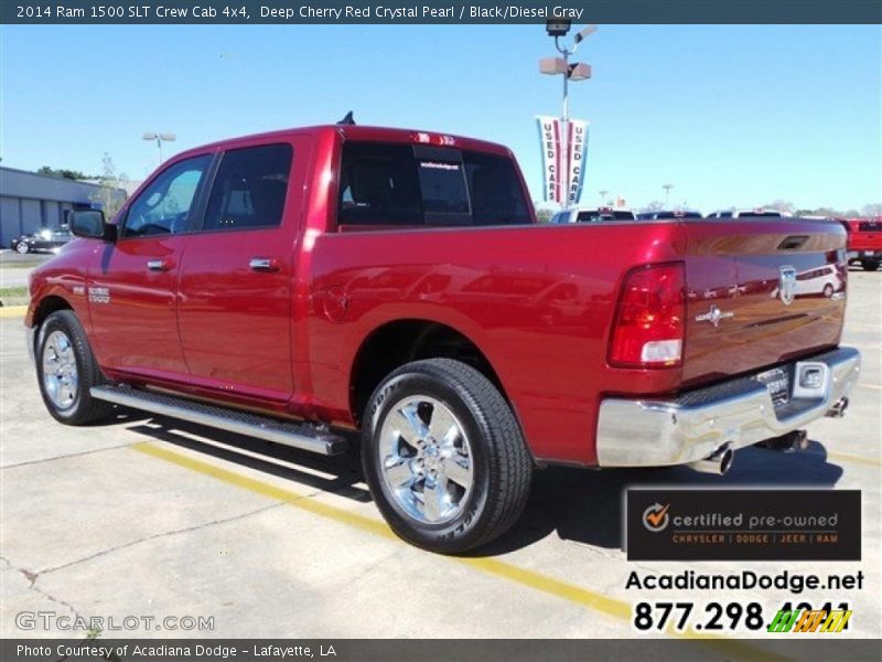 Deep Cherry Red Crystal Pearl / Black/Diesel Gray 2014 Ram 1500 SLT Crew Cab 4x4