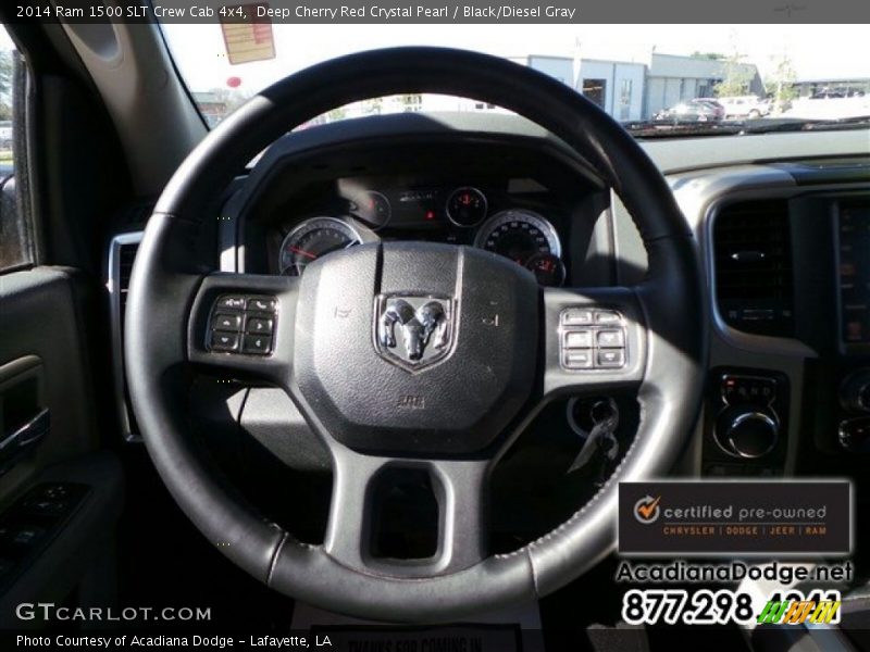 Deep Cherry Red Crystal Pearl / Black/Diesel Gray 2014 Ram 1500 SLT Crew Cab 4x4