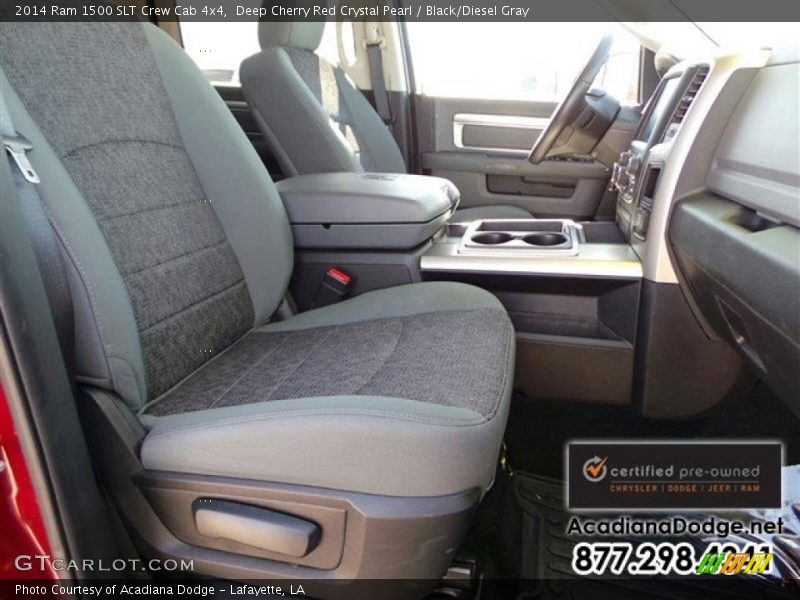 Deep Cherry Red Crystal Pearl / Black/Diesel Gray 2014 Ram 1500 SLT Crew Cab 4x4