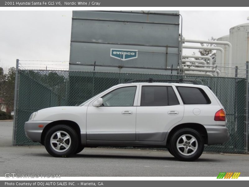 Nordic White / Gray 2001 Hyundai Santa Fe GLS V6