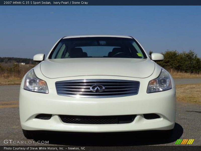 Ivory Pearl / Stone Gray 2007 Infiniti G 35 S Sport Sedan
