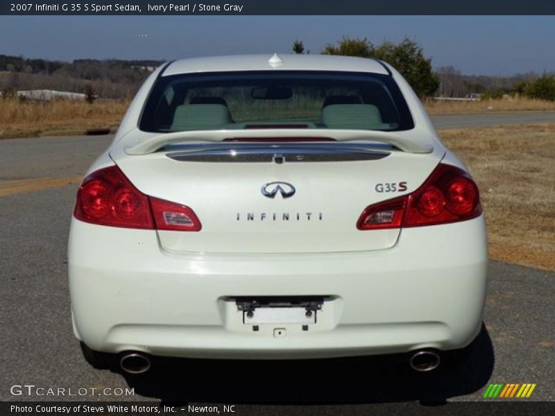 Ivory Pearl / Stone Gray 2007 Infiniti G 35 S Sport Sedan