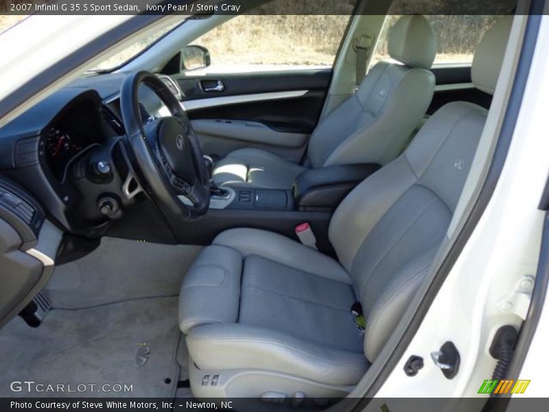 Ivory Pearl / Stone Gray 2007 Infiniti G 35 S Sport Sedan