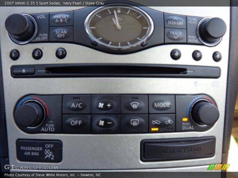 Ivory Pearl / Stone Gray 2007 Infiniti G 35 S Sport Sedan