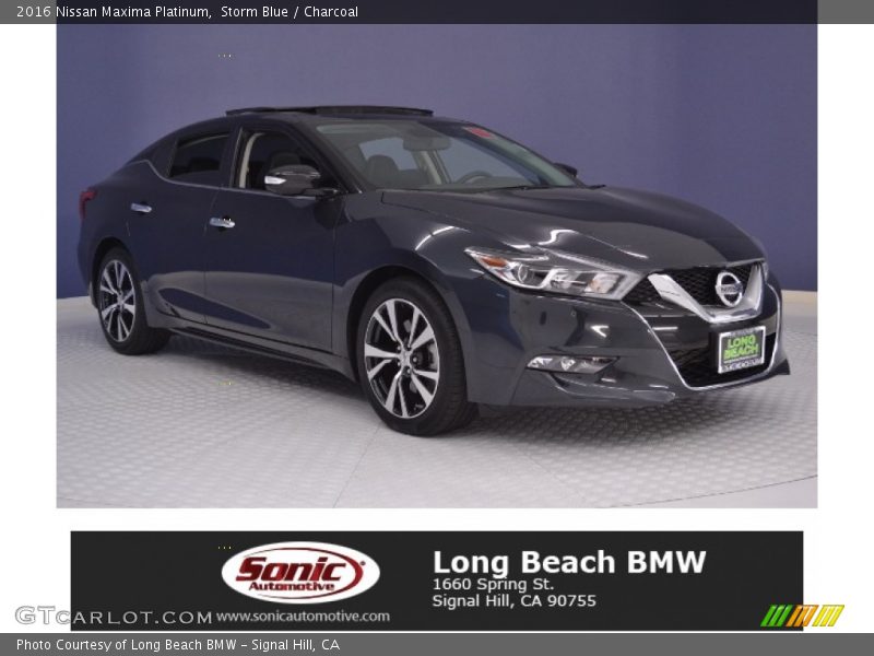 Storm Blue / Charcoal 2016 Nissan Maxima Platinum