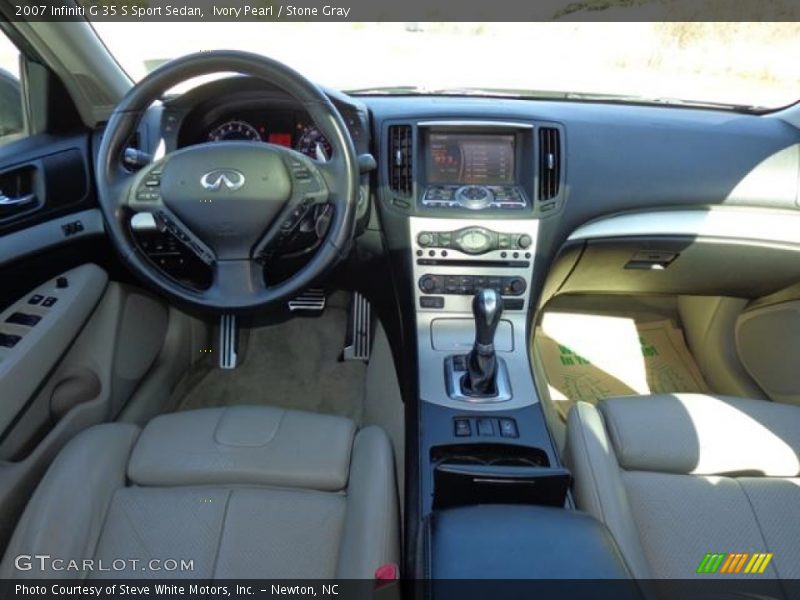 Ivory Pearl / Stone Gray 2007 Infiniti G 35 S Sport Sedan