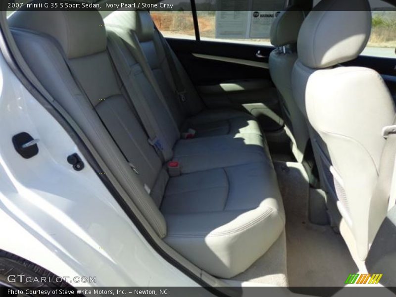 Ivory Pearl / Stone Gray 2007 Infiniti G 35 S Sport Sedan