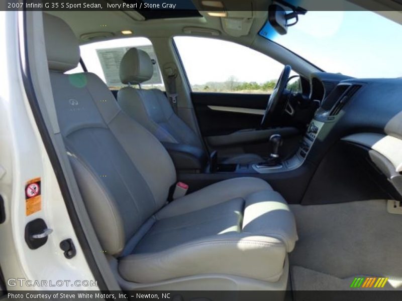 Ivory Pearl / Stone Gray 2007 Infiniti G 35 S Sport Sedan