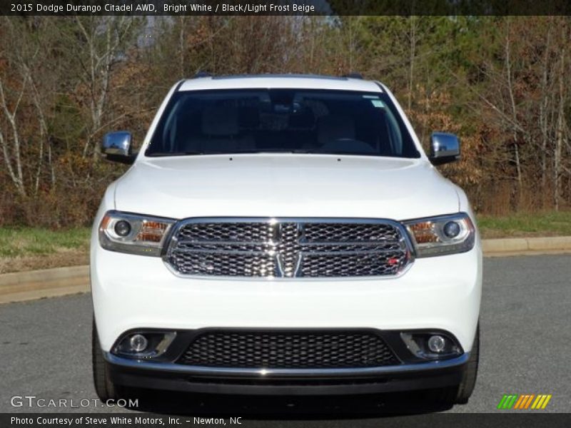Bright White / Black/Light Frost Beige 2015 Dodge Durango Citadel AWD