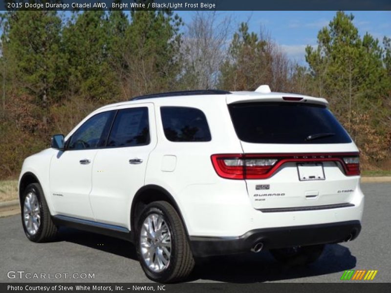 Bright White / Black/Light Frost Beige 2015 Dodge Durango Citadel AWD