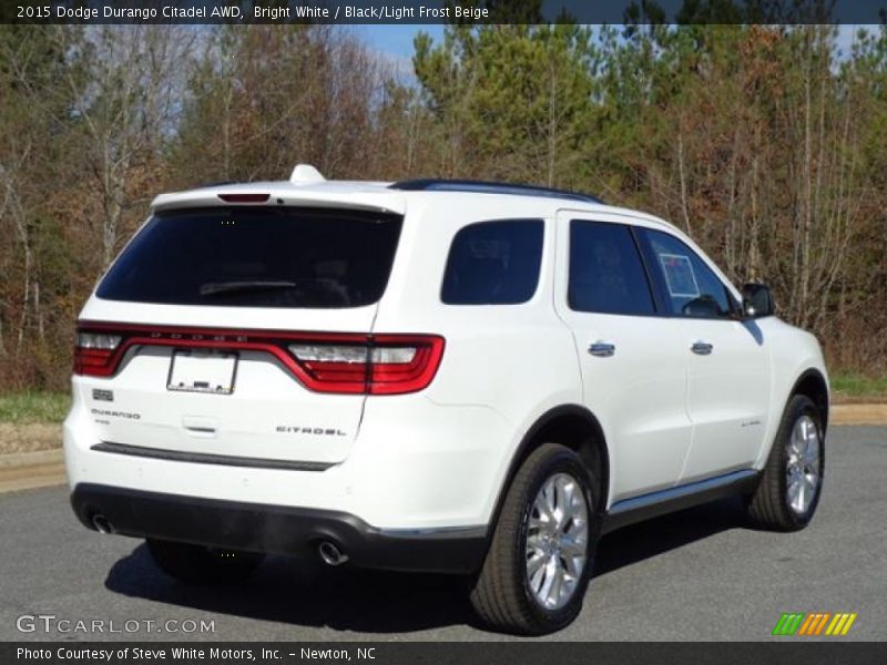 Bright White / Black/Light Frost Beige 2015 Dodge Durango Citadel AWD