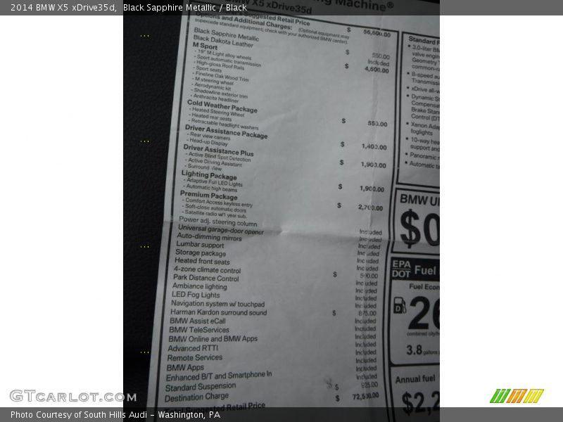 Black Sapphire Metallic / Black 2014 BMW X5 xDrive35d