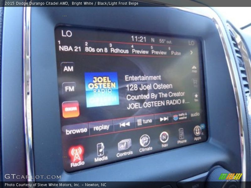 Bright White / Black/Light Frost Beige 2015 Dodge Durango Citadel AWD
