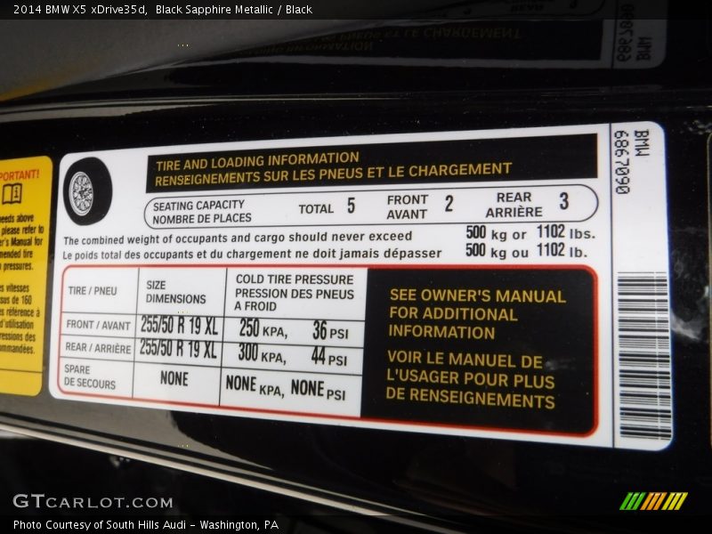Black Sapphire Metallic / Black 2014 BMW X5 xDrive35d