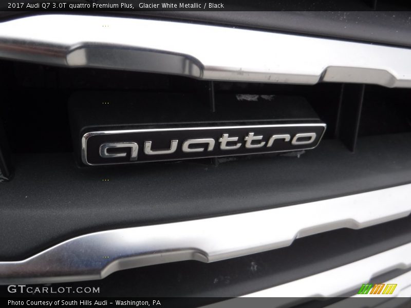 Glacier White Metallic / Black 2017 Audi Q7 3.0T quattro Premium Plus