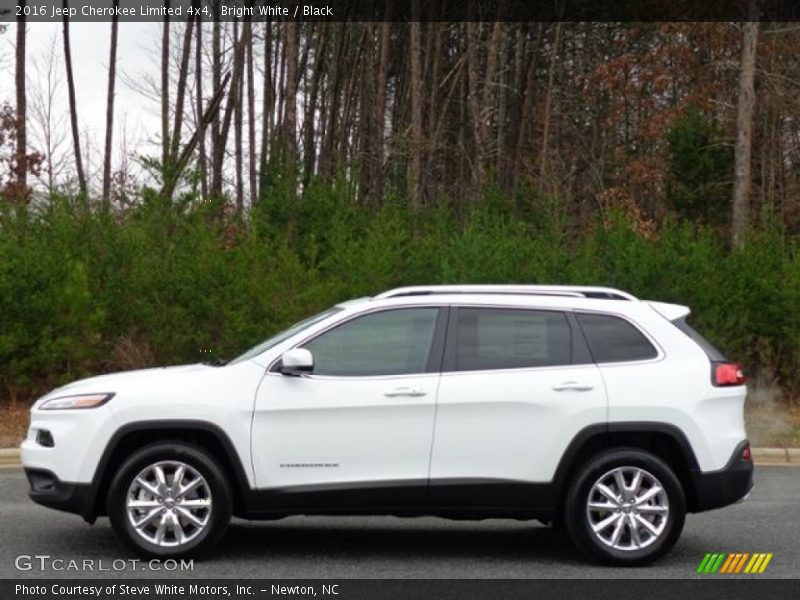 Bright White / Black 2016 Jeep Cherokee Limited 4x4