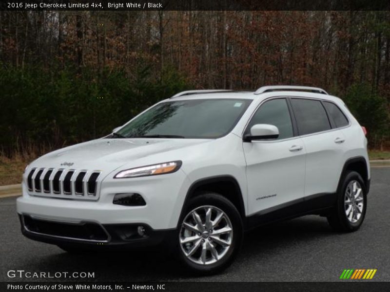 Bright White / Black 2016 Jeep Cherokee Limited 4x4