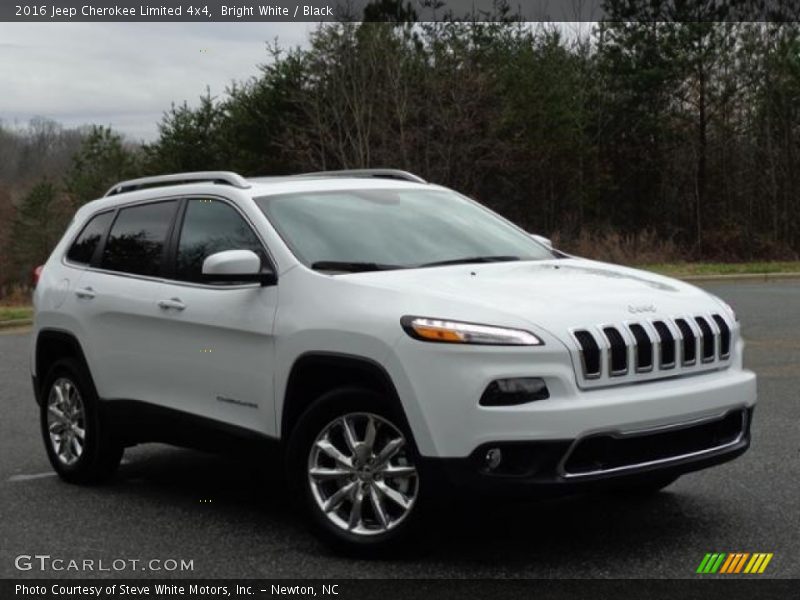 Bright White / Black 2016 Jeep Cherokee Limited 4x4