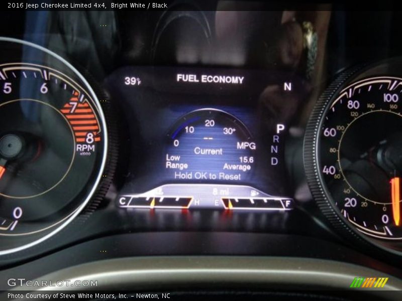 Bright White / Black 2016 Jeep Cherokee Limited 4x4