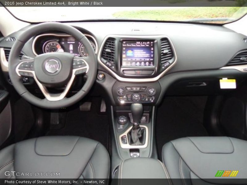 Bright White / Black 2016 Jeep Cherokee Limited 4x4