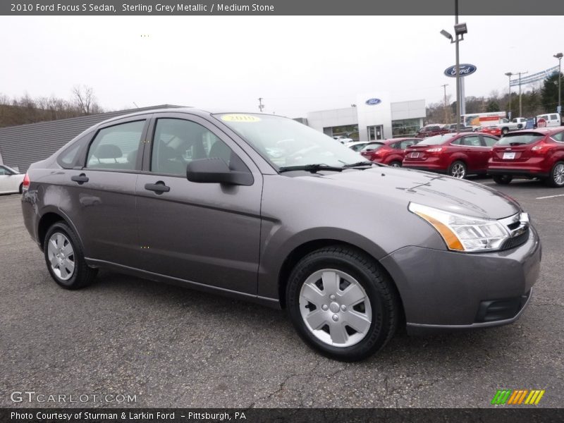 Sterling Grey Metallic / Medium Stone 2010 Ford Focus S Sedan