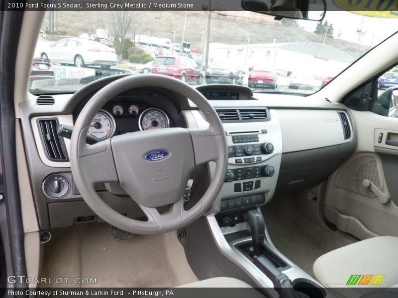 Sterling Grey Metallic / Medium Stone 2010 Ford Focus S Sedan