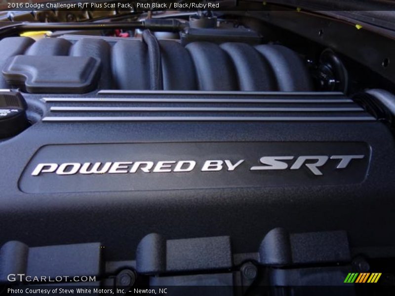 Pitch Black / Black/Ruby Red 2016 Dodge Challenger R/T Plus Scat Pack