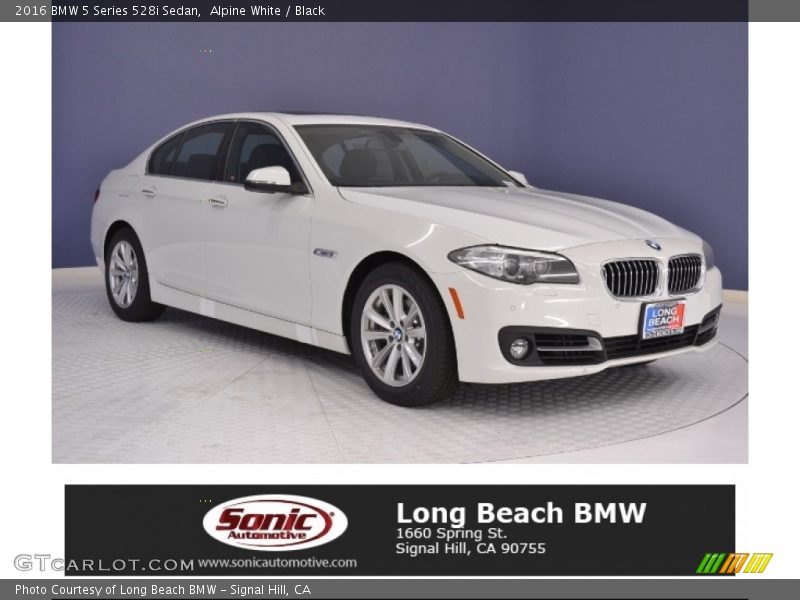 Alpine White / Black 2016 BMW 5 Series 528i Sedan