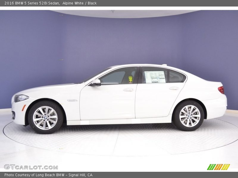 Alpine White / Black 2016 BMW 5 Series 528i Sedan