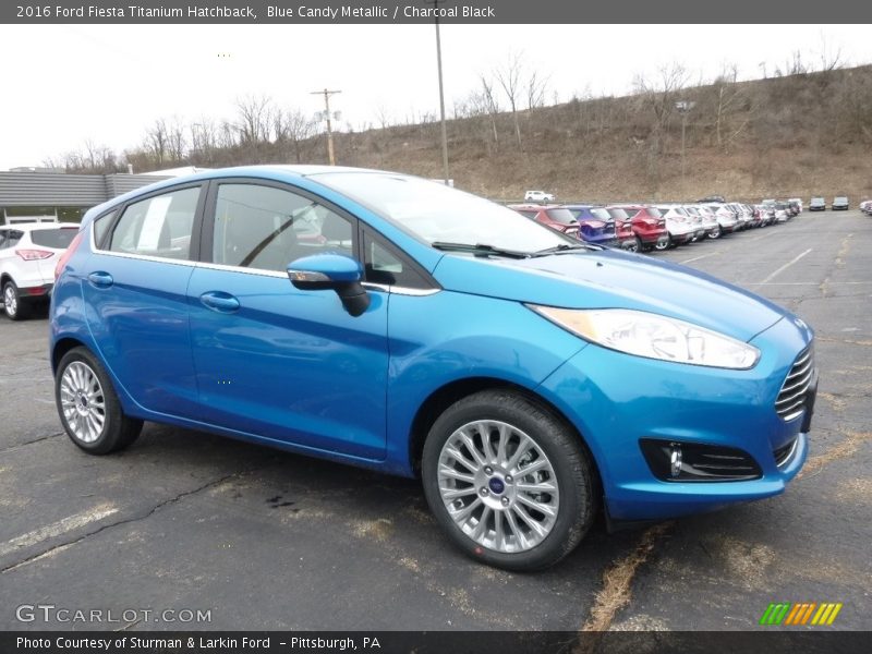 Blue Candy Metallic / Charcoal Black 2016 Ford Fiesta Titanium Hatchback