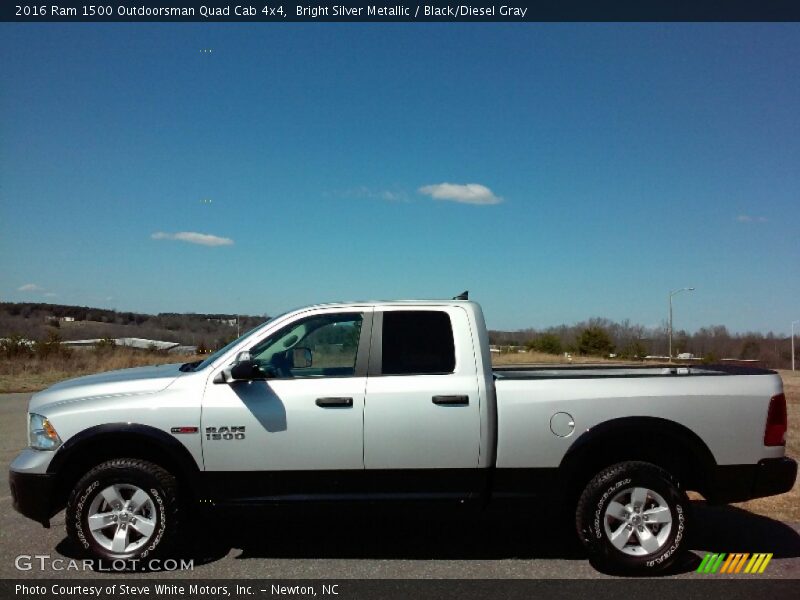 Bright Silver Metallic / Black/Diesel Gray 2016 Ram 1500 Outdoorsman Quad Cab 4x4