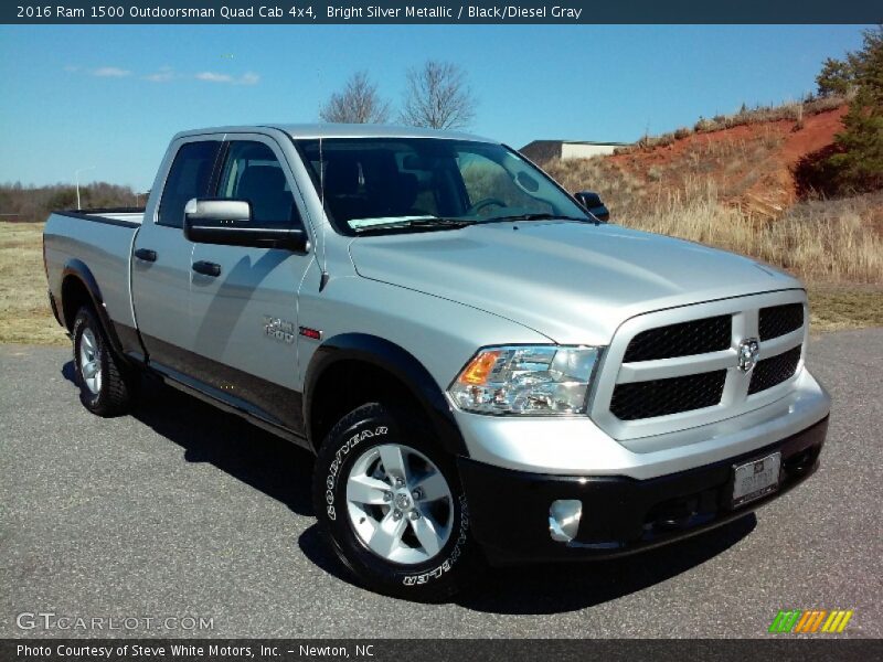 Bright Silver Metallic / Black/Diesel Gray 2016 Ram 1500 Outdoorsman Quad Cab 4x4