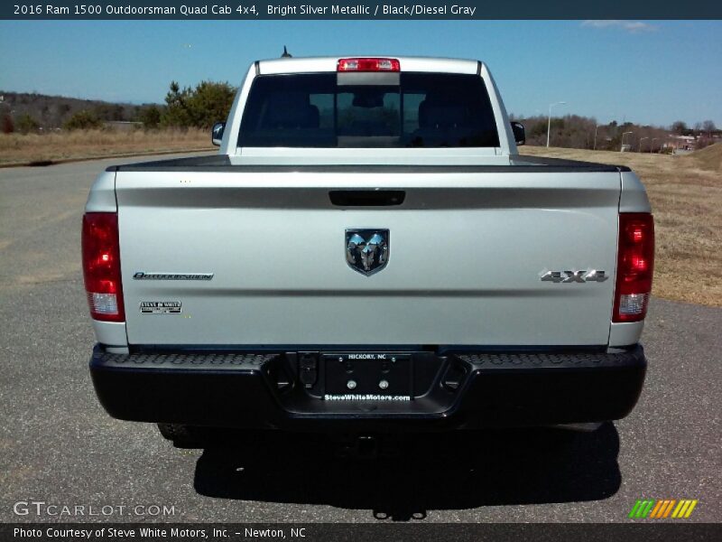 Bright Silver Metallic / Black/Diesel Gray 2016 Ram 1500 Outdoorsman Quad Cab 4x4