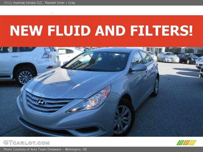 Radiant Silver / Gray 2011 Hyundai Sonata GLS