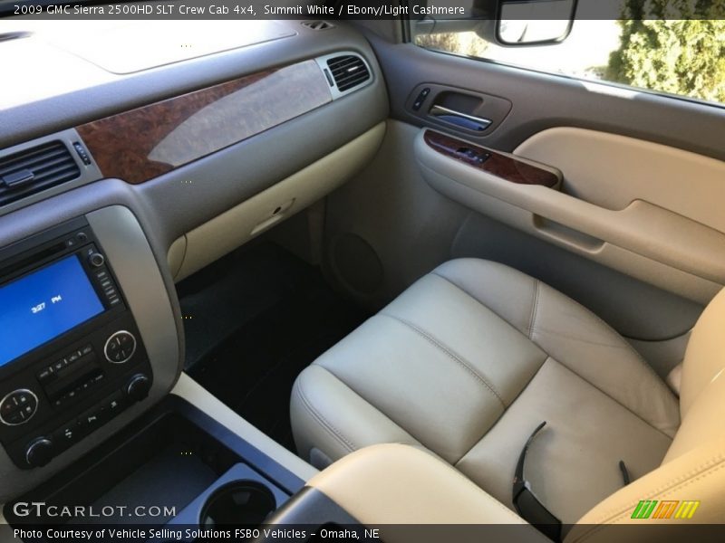 Summit White / Ebony/Light Cashmere 2009 GMC Sierra 2500HD SLT Crew Cab 4x4