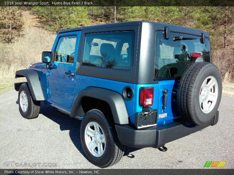 Hydro Blue Pearl / Black 2016 Jeep Wrangler Sport