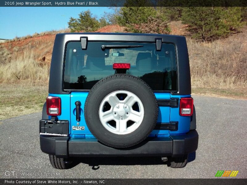 Hydro Blue Pearl / Black 2016 Jeep Wrangler Sport